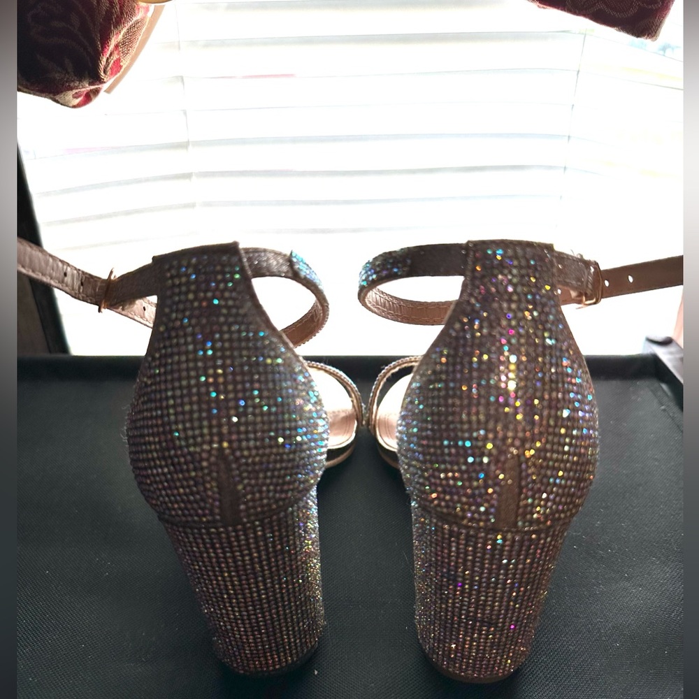 Rhinestone Block heels